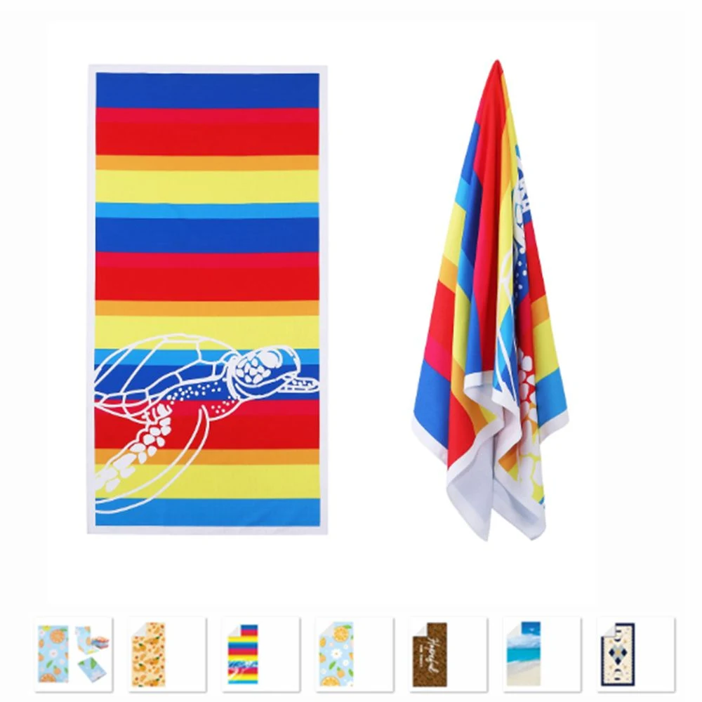 Rainbow Strips Beach Towels 1