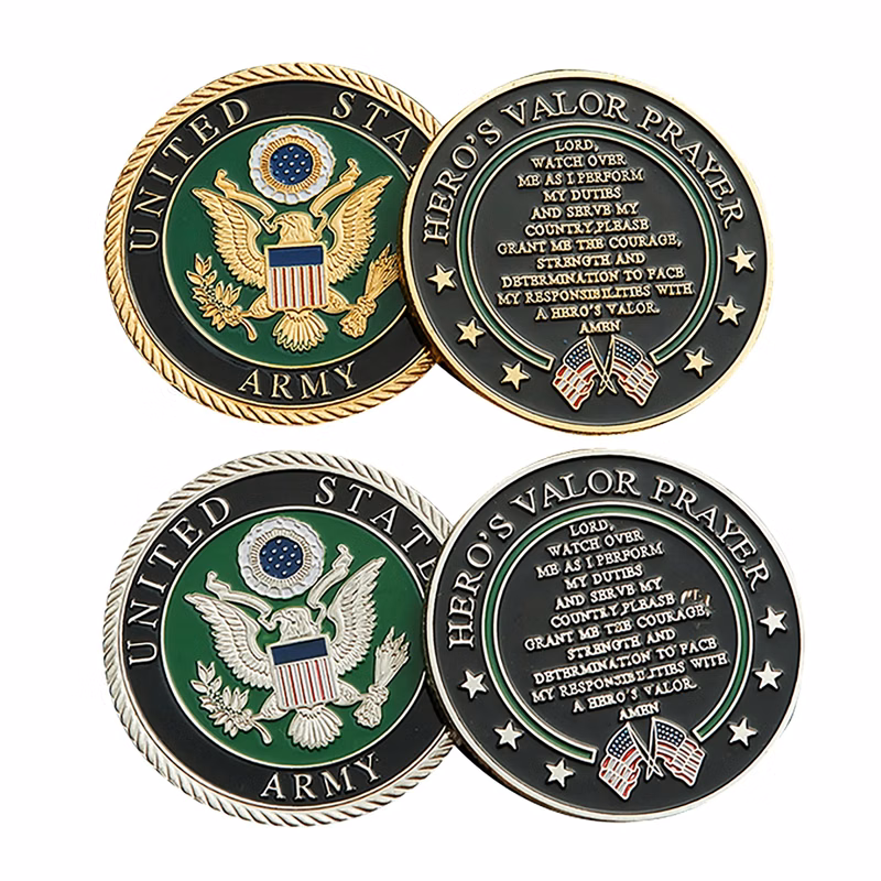 1.6" Full Colors 2 Sided Zinc Alloy Coins MOQ 100PCS