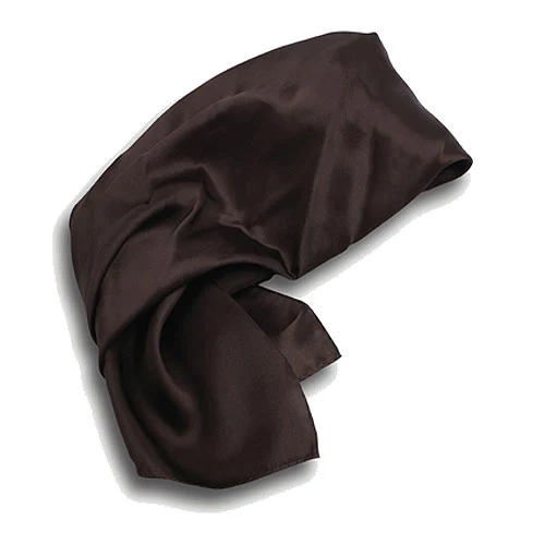 Brown Polyester Satin Scarf - 30"x30" 1