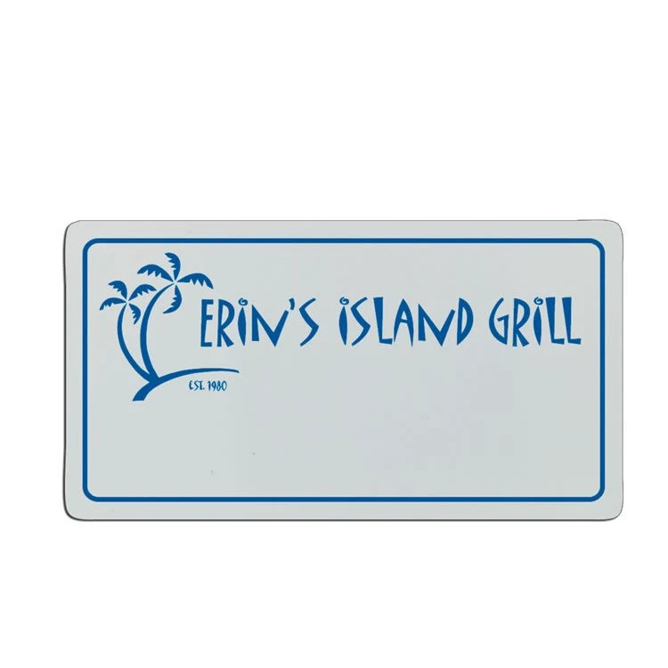 3 1/4" x 1 3/4" Rectangle Plastic Badge 1