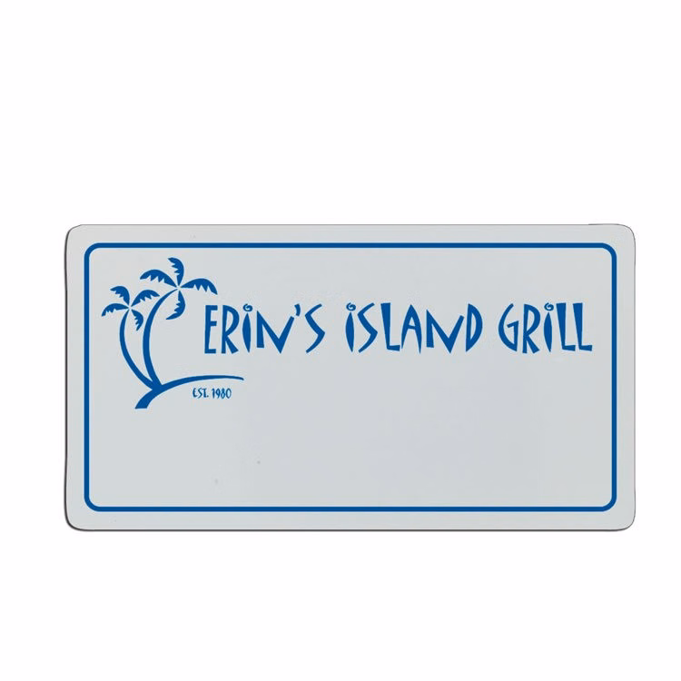 3 1/4" x 1 3/4" Rectangle Plastic Badge
