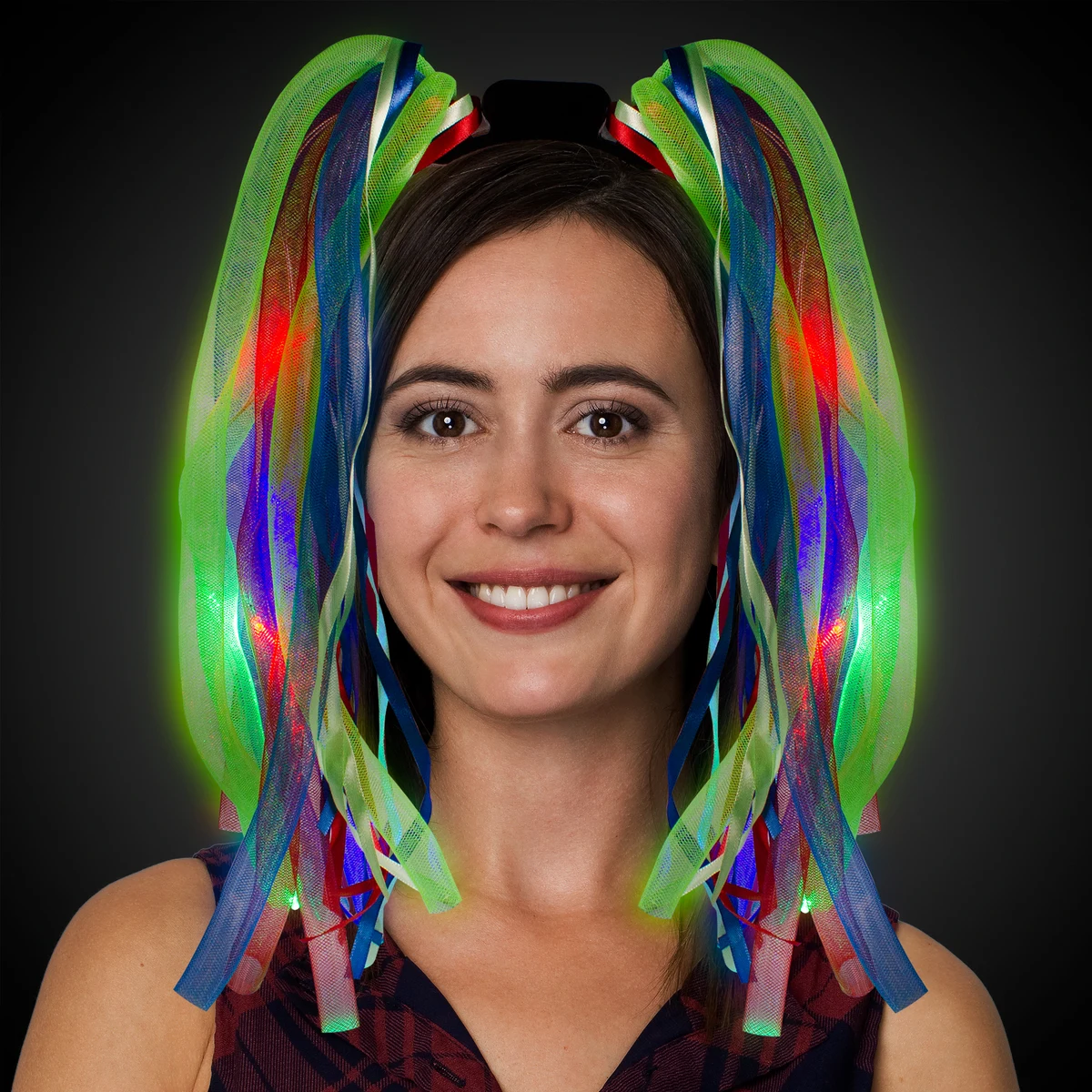 Rainbow LED Light Up Costume Diva Dreads (TM) 1