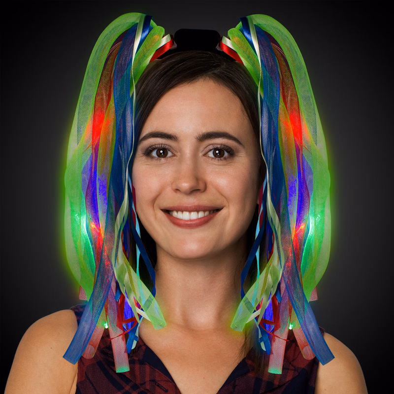 Rainbow LED Light Up Costume Diva Dreads (TM)