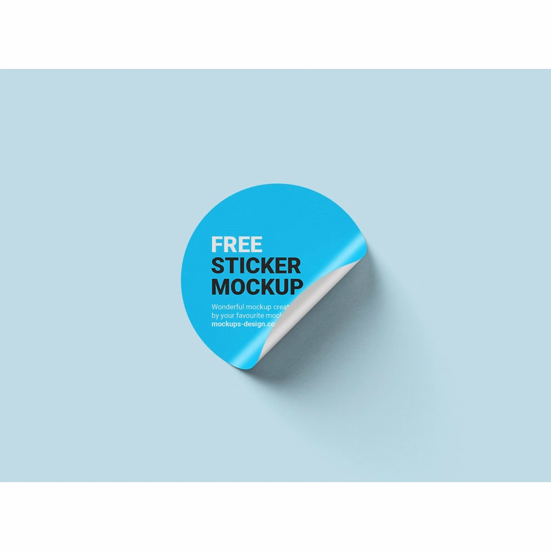 4" ROUND PVC WATER RESISTANT STICKER