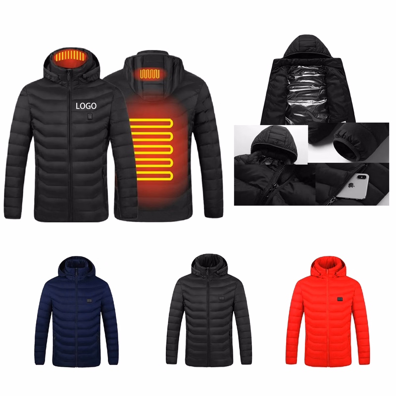 Winter USB Heating Cotton-Padded Jacket