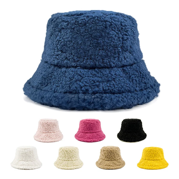 Lamb Wool Fisherman Plush Hat 1