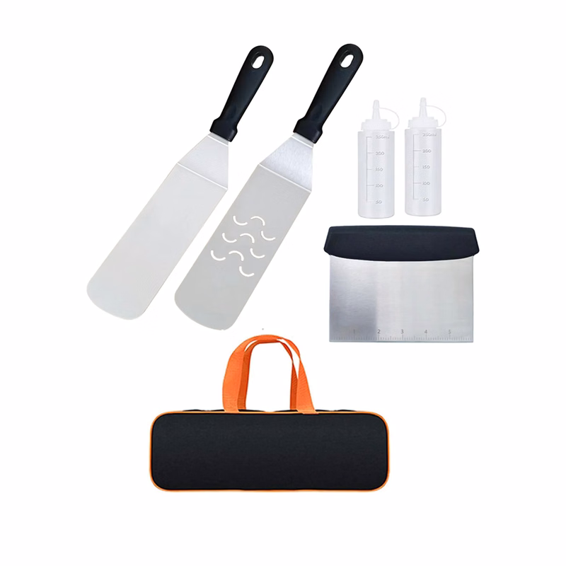 6Pcs Bbq Tool Set Teppanyaki Shovel Combination