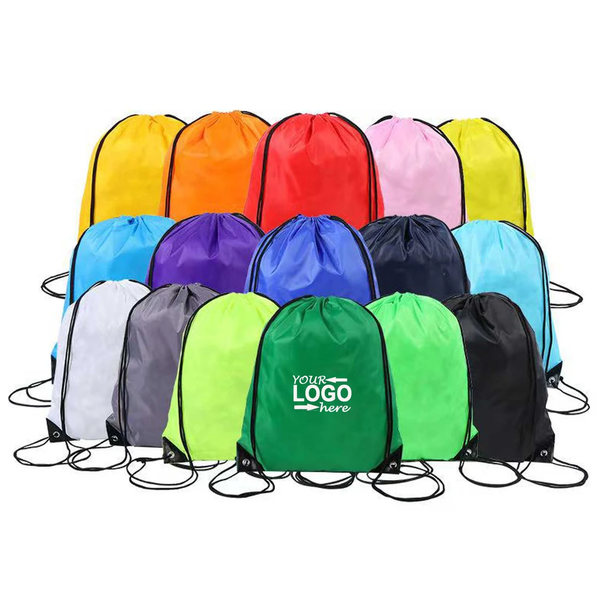 Drawstring Backpack Bulk Sport Bags Cinch Sack 1
