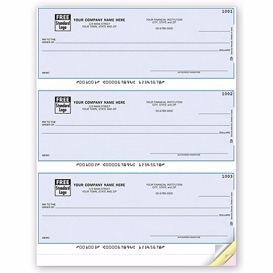 Laser 3-on-a-page check