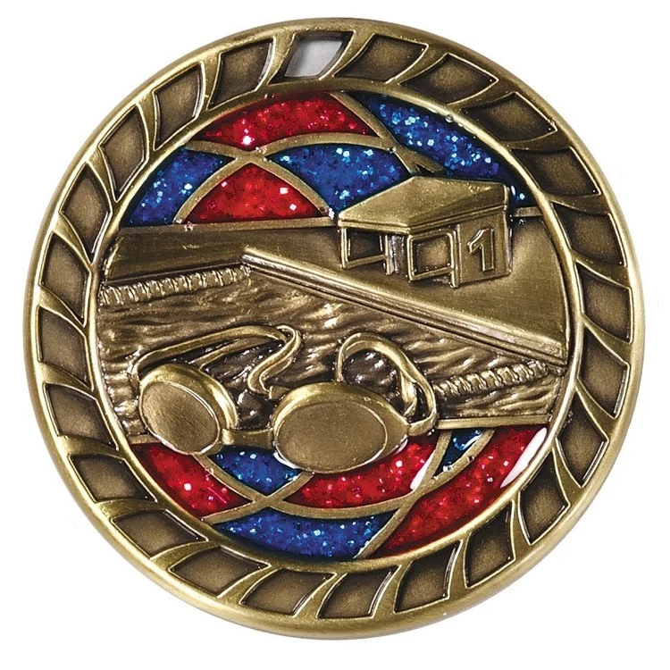 Swimming Glitter Medal, 2 1/2" 1