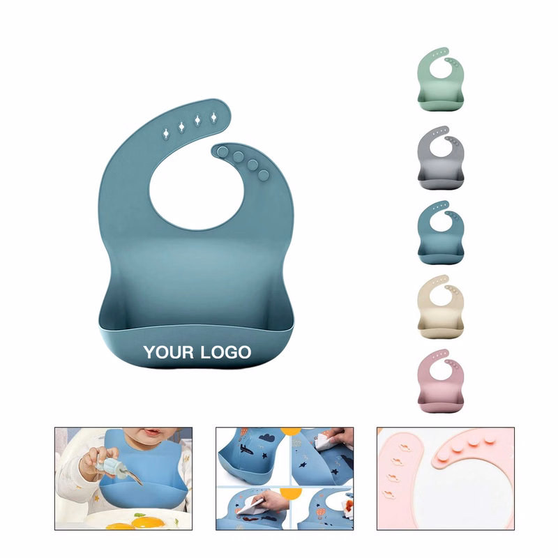 Silicone Bib for Toddlers with Neck Strap