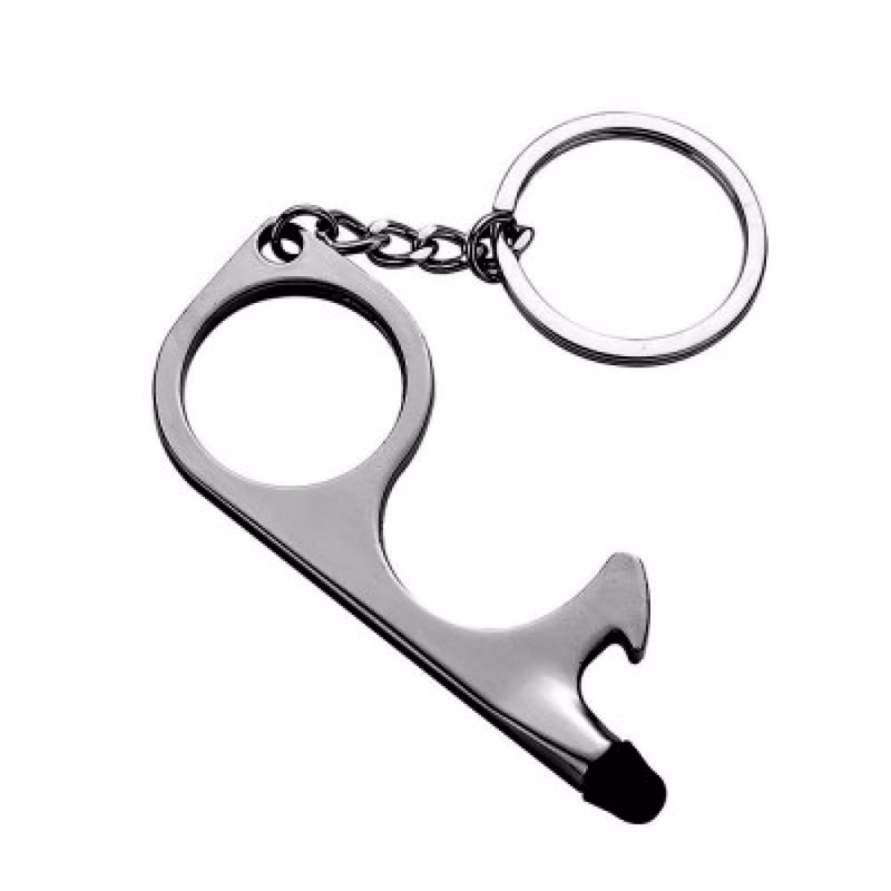 Matt Silver (nickel) Door Opener with Laser Engraving