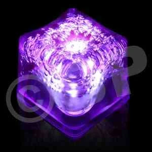 Purple Light Up Premium LitedIce Brand Ice Cube(Blank) 1
