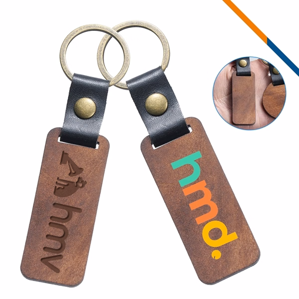 Custom Eco-Friendly Dragon Wood Keychain with Split Ring — Brand Activation Item