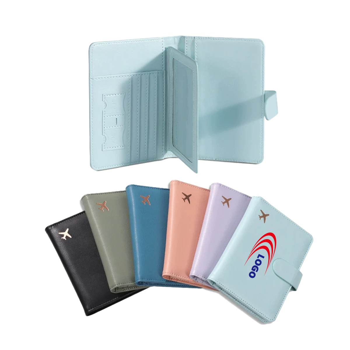 Multi-Functional PU Passport Wallet Multi-Card Document Protector 1