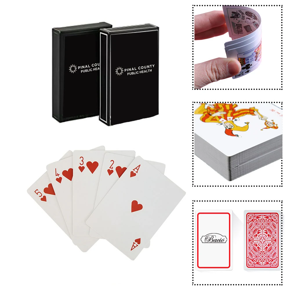 3.42" x 2.44" - Full Color Printed poker 350g playing cards 1