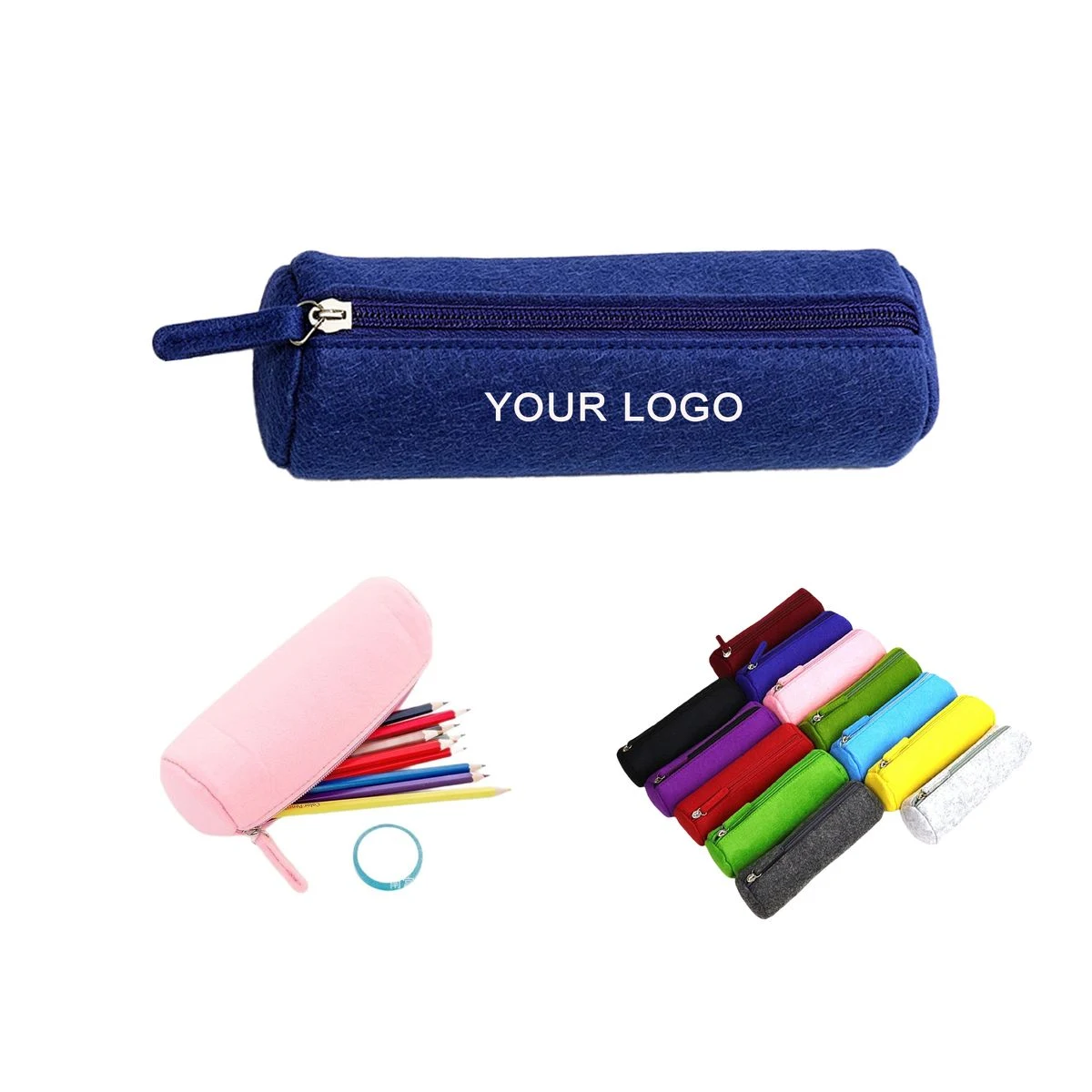 Portable Felt Pouch Multi Use For Pens Eyeglasses 1