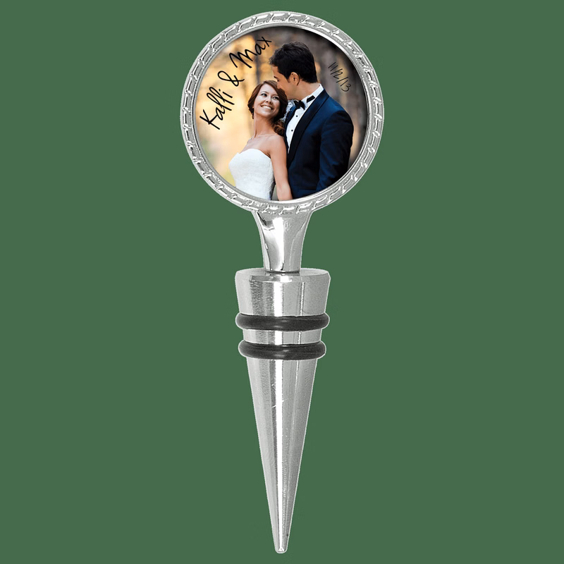 Silver 2-Sided Wine Stopper