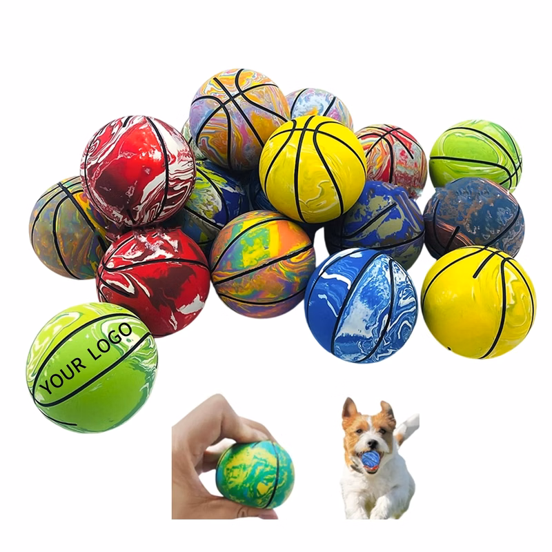 Rubber Bouncy Ball Mini Basketball Dog Toy