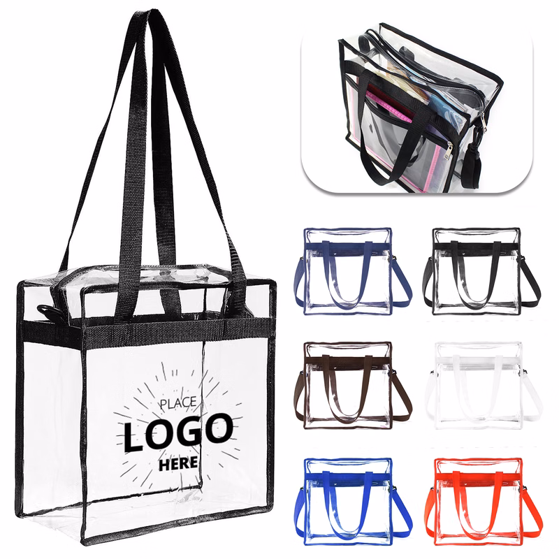 Gym Transparent Zippered Tote Bag