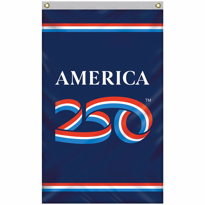 2.5' X 4' AMERICA 250TH NYLON BANNER