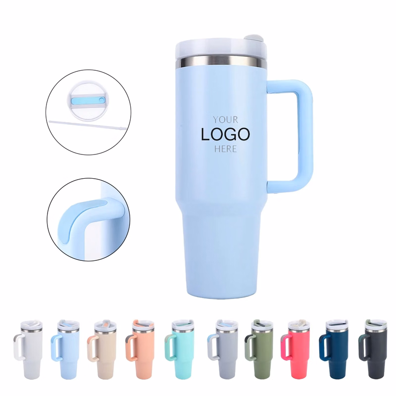 40oz Portable Stainless Steel Tumbler with Handle