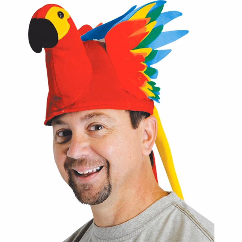 Plush Parrot Hats - One Size