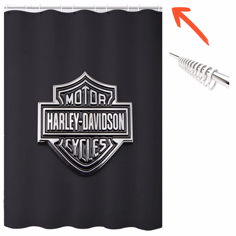 Custom Polyester Shower Curtain with Hook