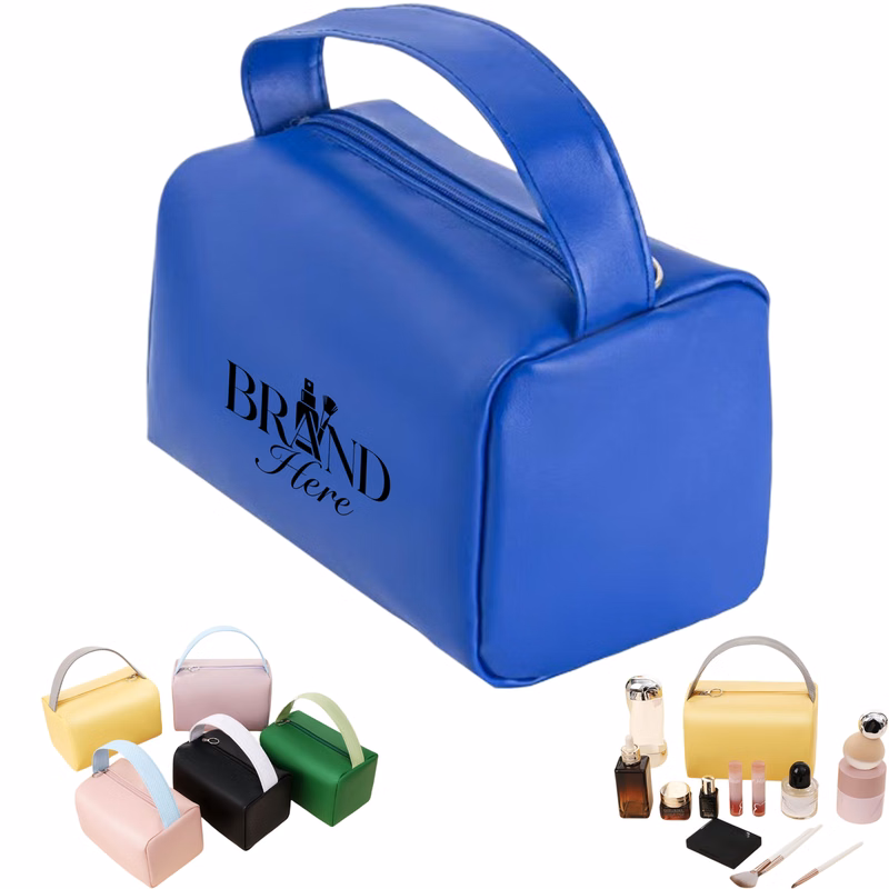 Leather Cosmetic Tote Bag