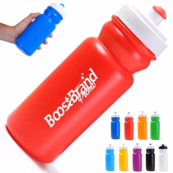 Custom Plastic Sports Water Bottle with Pull-Top Lid — Fitness & Event Hydration