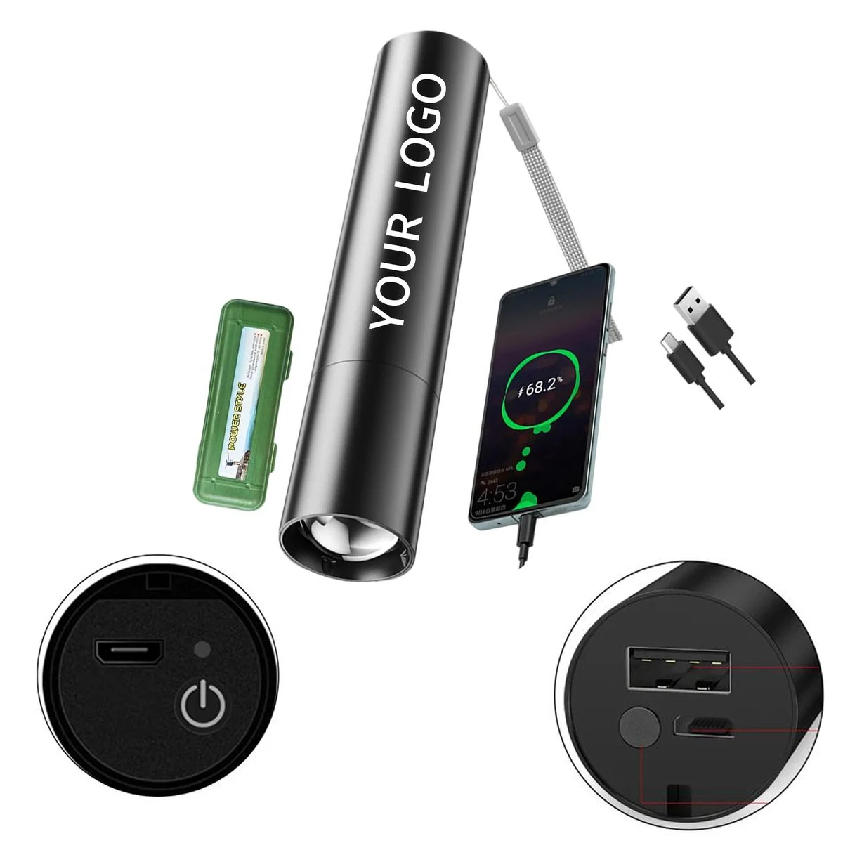 Multi Function Flashlight Charger with 3 Modes 1