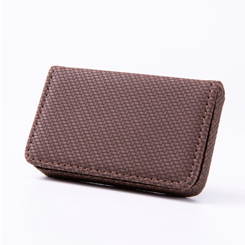 Polyurethane Business Card Wallet With Magnetic Closure 3.94" Length X 2.56" Width
