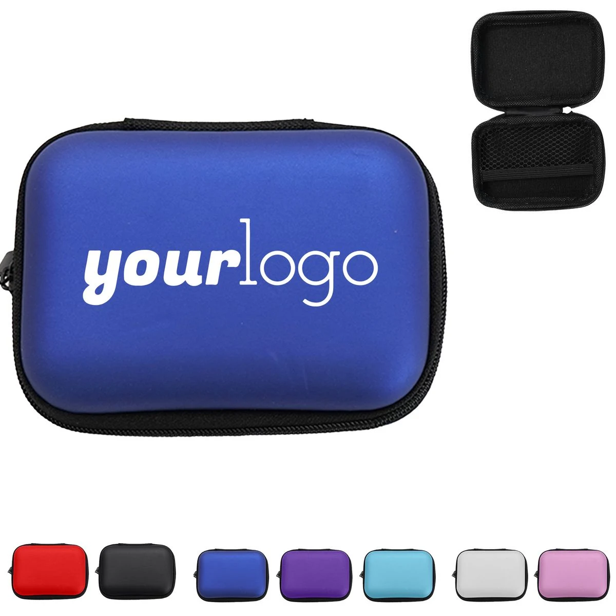 Compact EVA Earbud Storage Case with Mesh Pocket 1