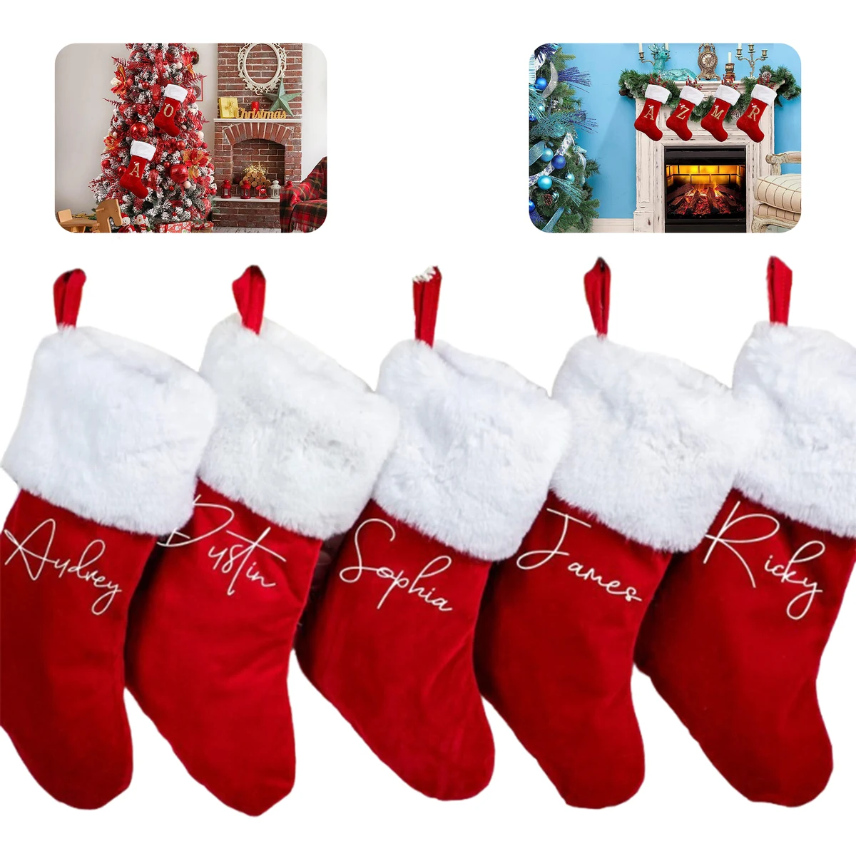 Embroidered Christmas Stocking 1