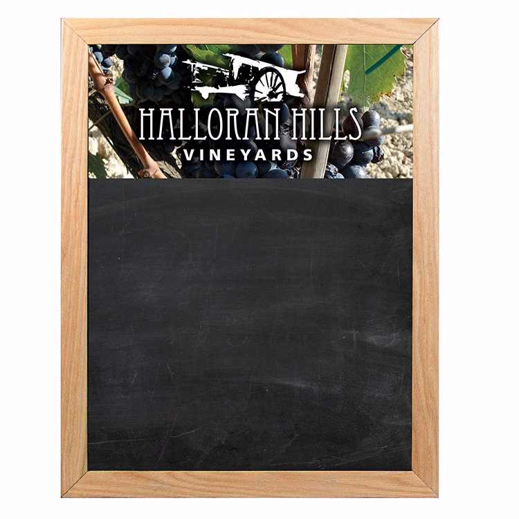 Oak Frame Wall Chalkboard - 23"w x 30"h