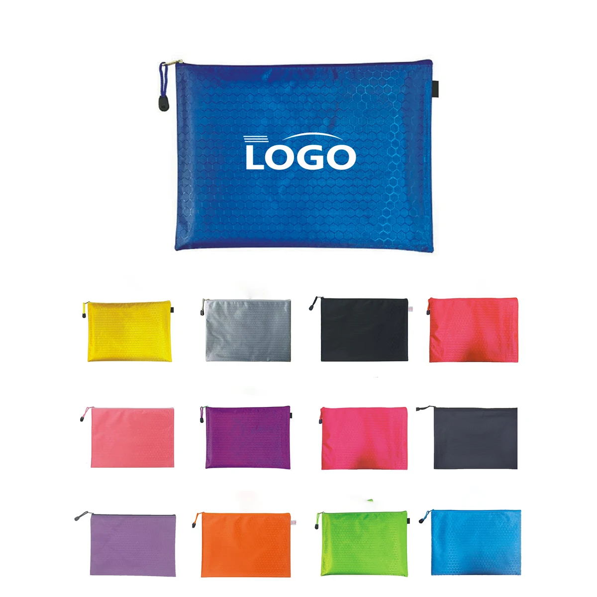 A4 Soccer Pattern Oxford Waterproof Zipper Pouch 1