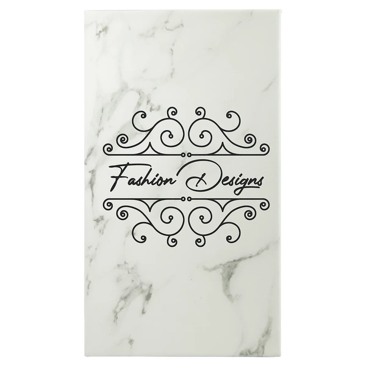 5 1/4" x 8 1/4" White Marble Leatherette Sketch Book-Unlined Paper 1
