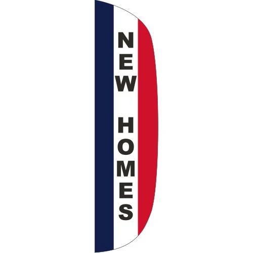 "NEW HOMES" 3' x 12' Message Flutter Flag 1