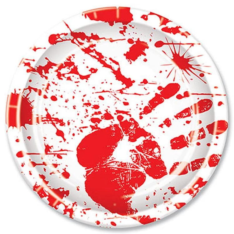 Bloody Handprints Plates 1