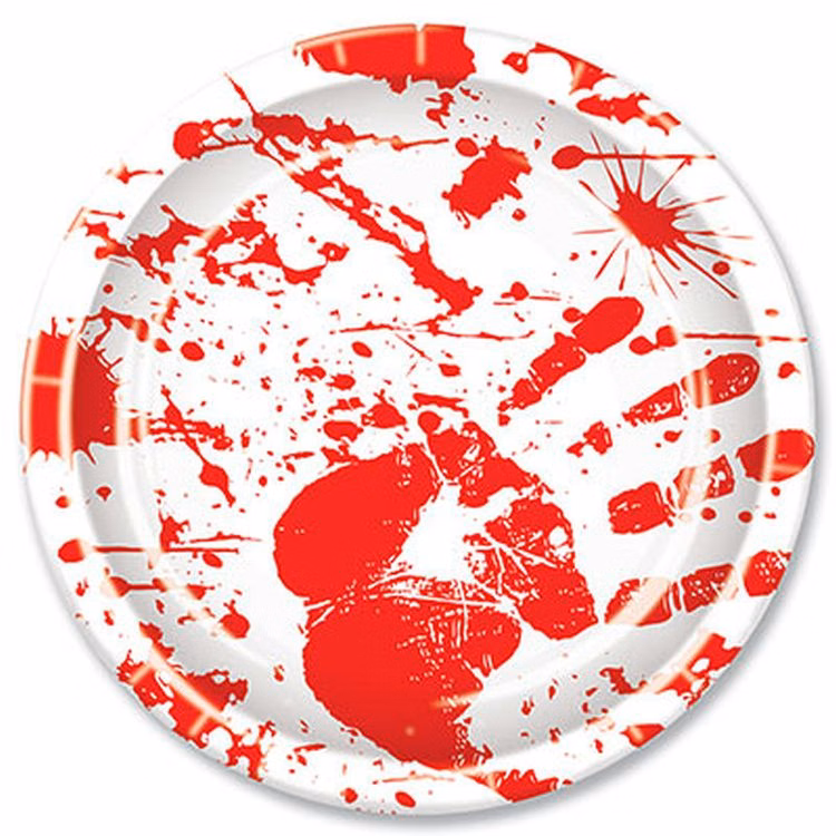 Bloody Handprints Plates