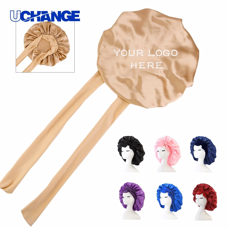Ribbon Tie Sleep Hair Care Bonnet