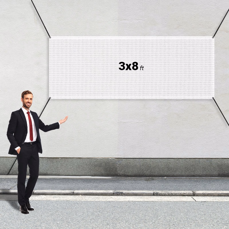 Custom 3' X 8' Mesh Banners
