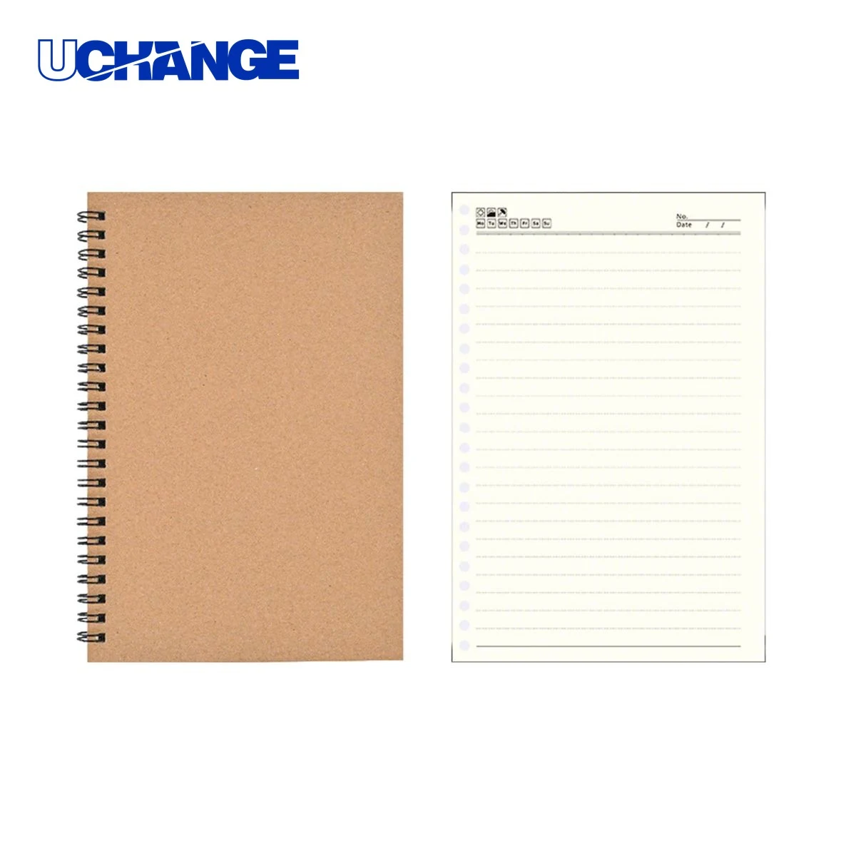 A5 Spiral Notebook Journal with Kraft Paper Cover 1
