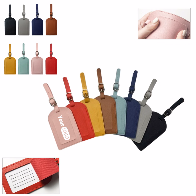 PU Leather Luggage Tags With Logo