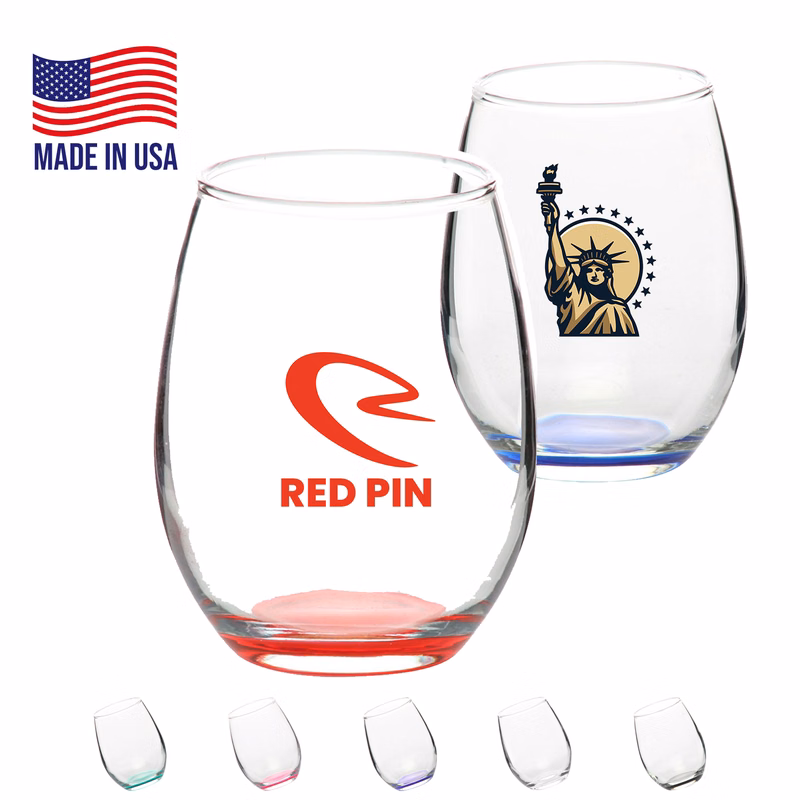 6.25 oz. USA Made Libbey Stemless Taster Glasses W/ Custom Logo
