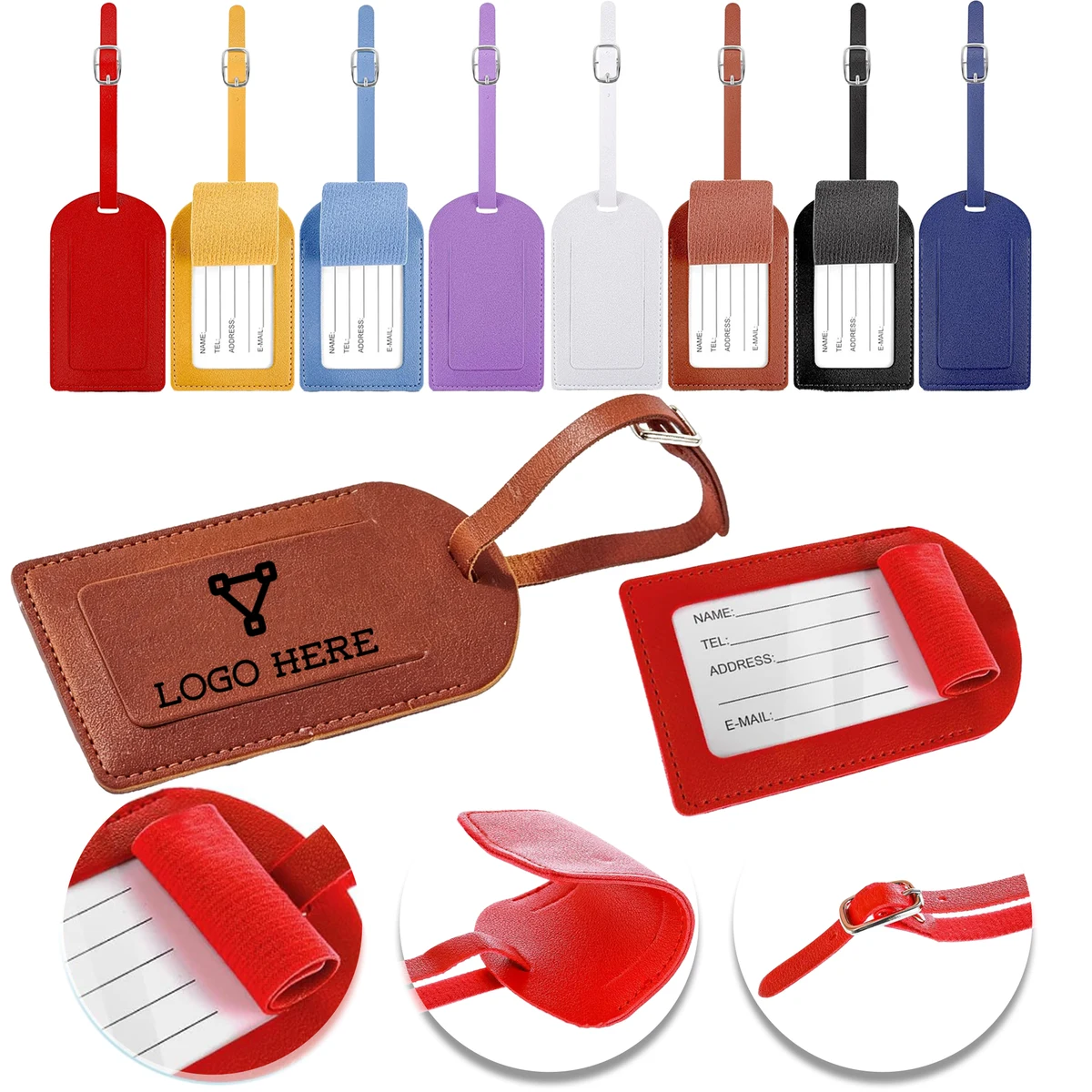 Personalized PU Leather Luggage ID Tag 1