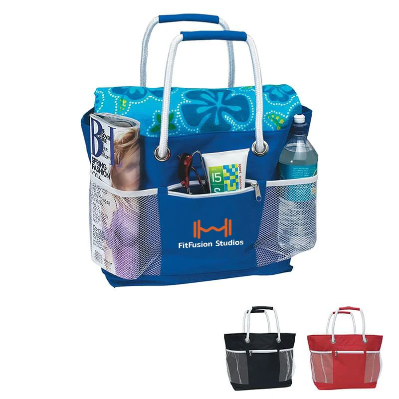 Classic Tote Bag with Rope Handles, custom tote bag with logo imprint 1