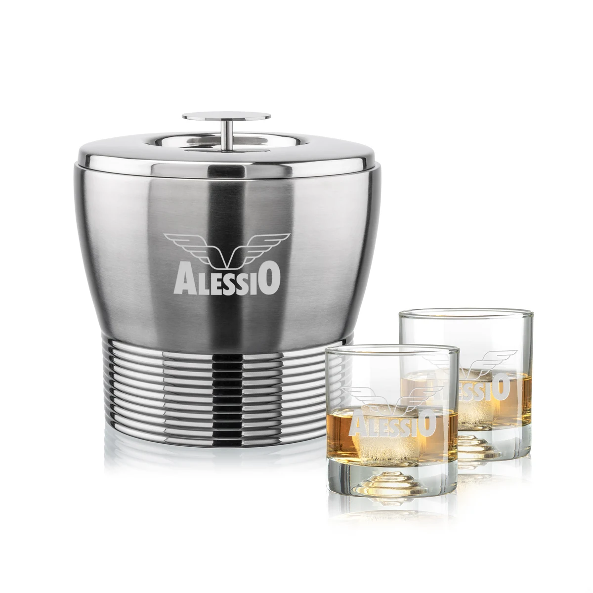 Genoa Ice Bucket & Marbella On-the-Rocks Set 1