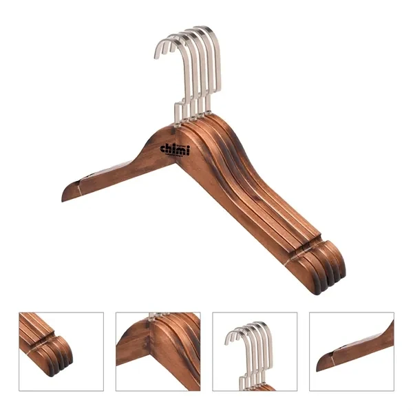 Custom Natural Wood Coat Hanger — Durable Apparel Storage for Corporate Offices 1