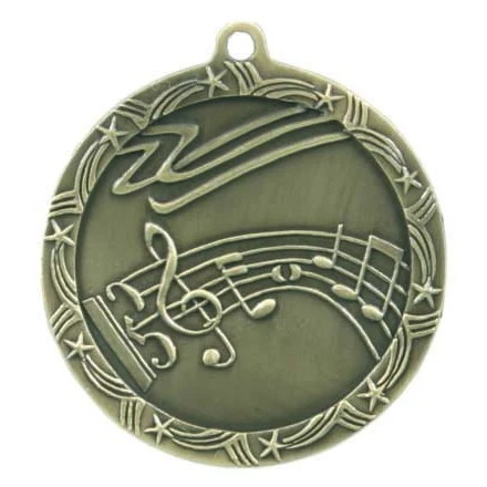 Music Shooting Star Medal, 2 1/2" 1